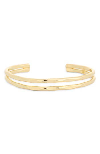 Nordstrom Rack Hammered Open Cuff Bracelet In Gold
