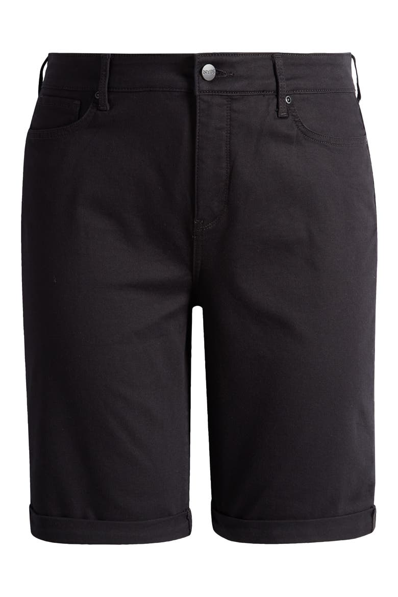 Briella Cuffed Bermuda Shorts, Alternate, color, BLACK
