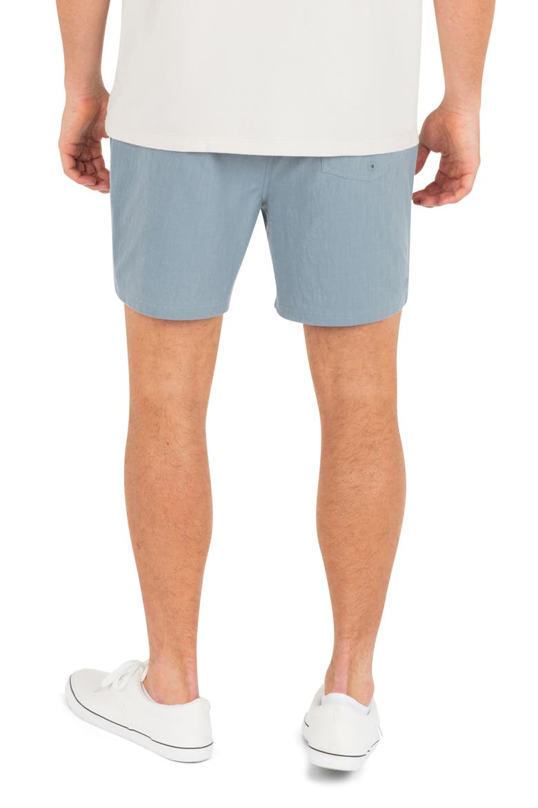 Volley Solid Cotton Drawstring Shorts, Alternate, color, WORKER BLUE