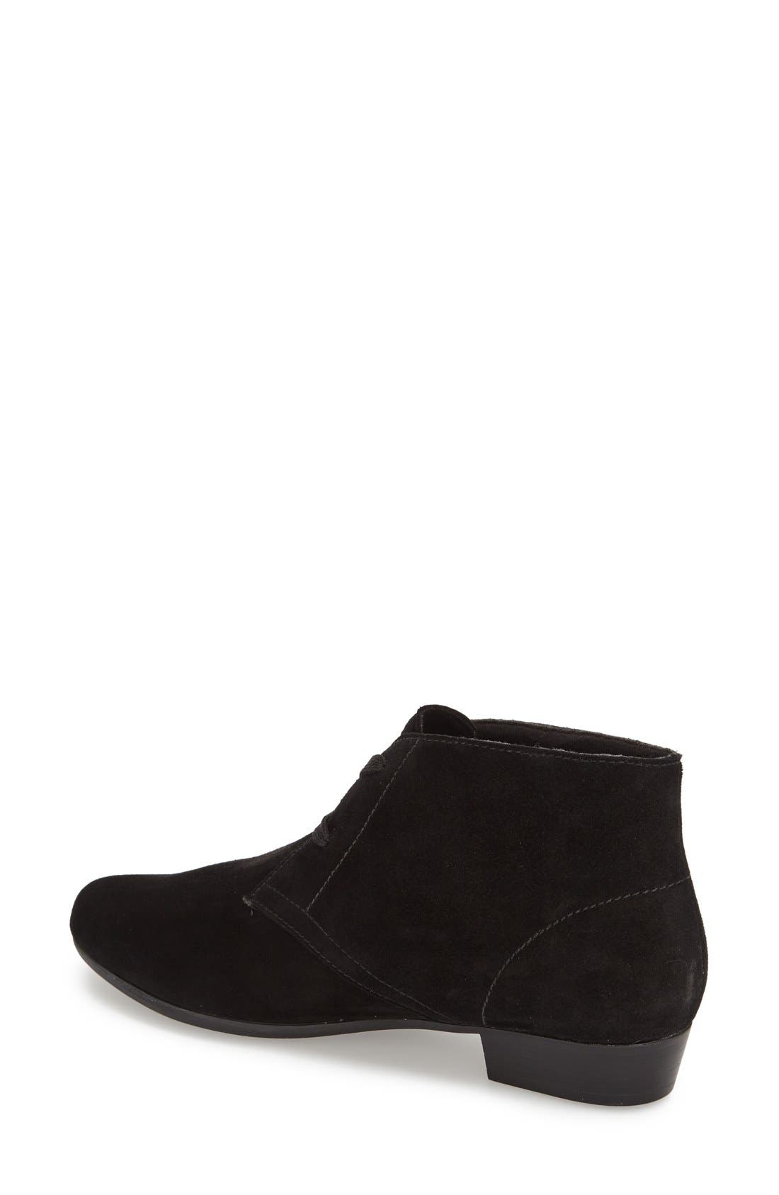 'Sloane' Lace Up Bootie, Alternate, color, BLACK SUEDE