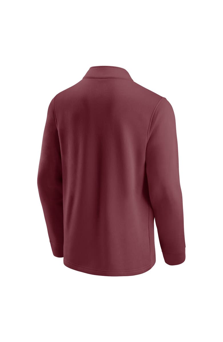 FANATICS Men's Fanatics Branded Maroon/Heathered Gray Minnesota Golden Gophers Primary Logo Quarter-Zip Jacket, Alternate, color,