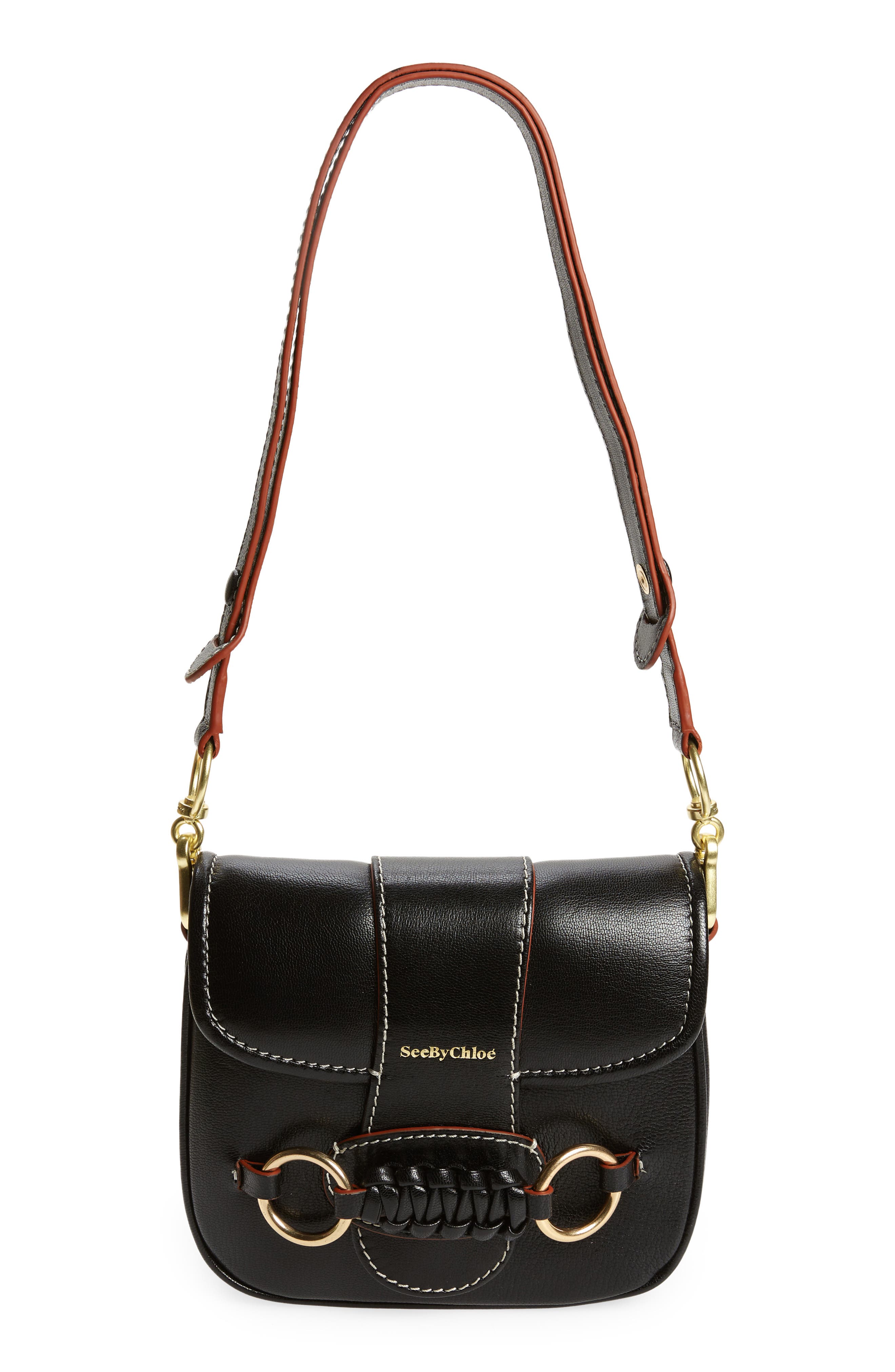 See by Chloé Saddie Leather Shoulder Bag, Main, color, 