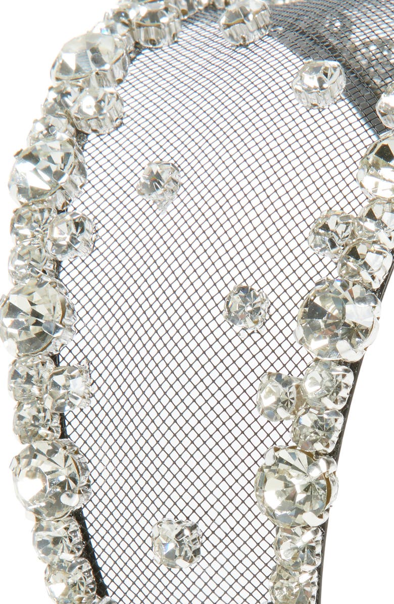Tasha Crystal Embellished Mesh Headband, Alternate, color,