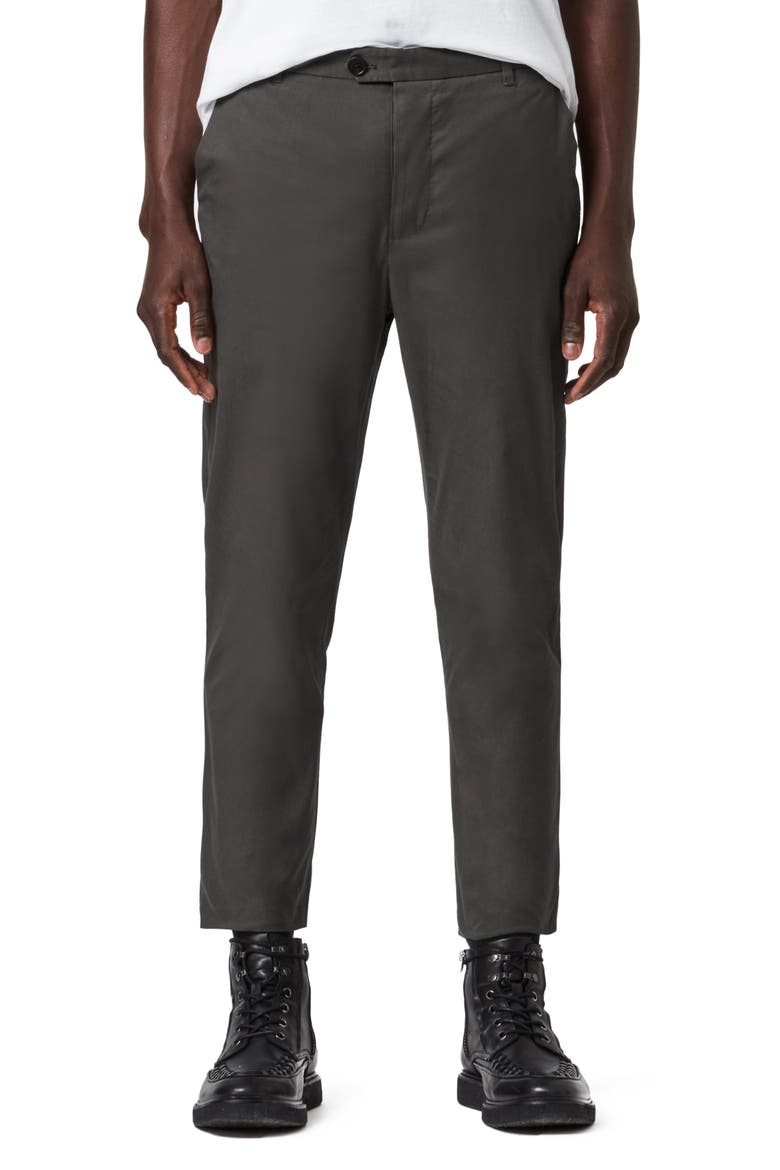 Kato Crop Cotton Pants, Main, color, SMOKE GREEN