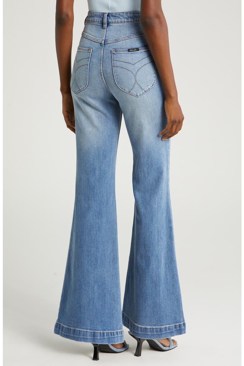 East Coast Organic Cotton Blend Flare Leg Jeans, Alternate, color, MID VINTAGE BLUE