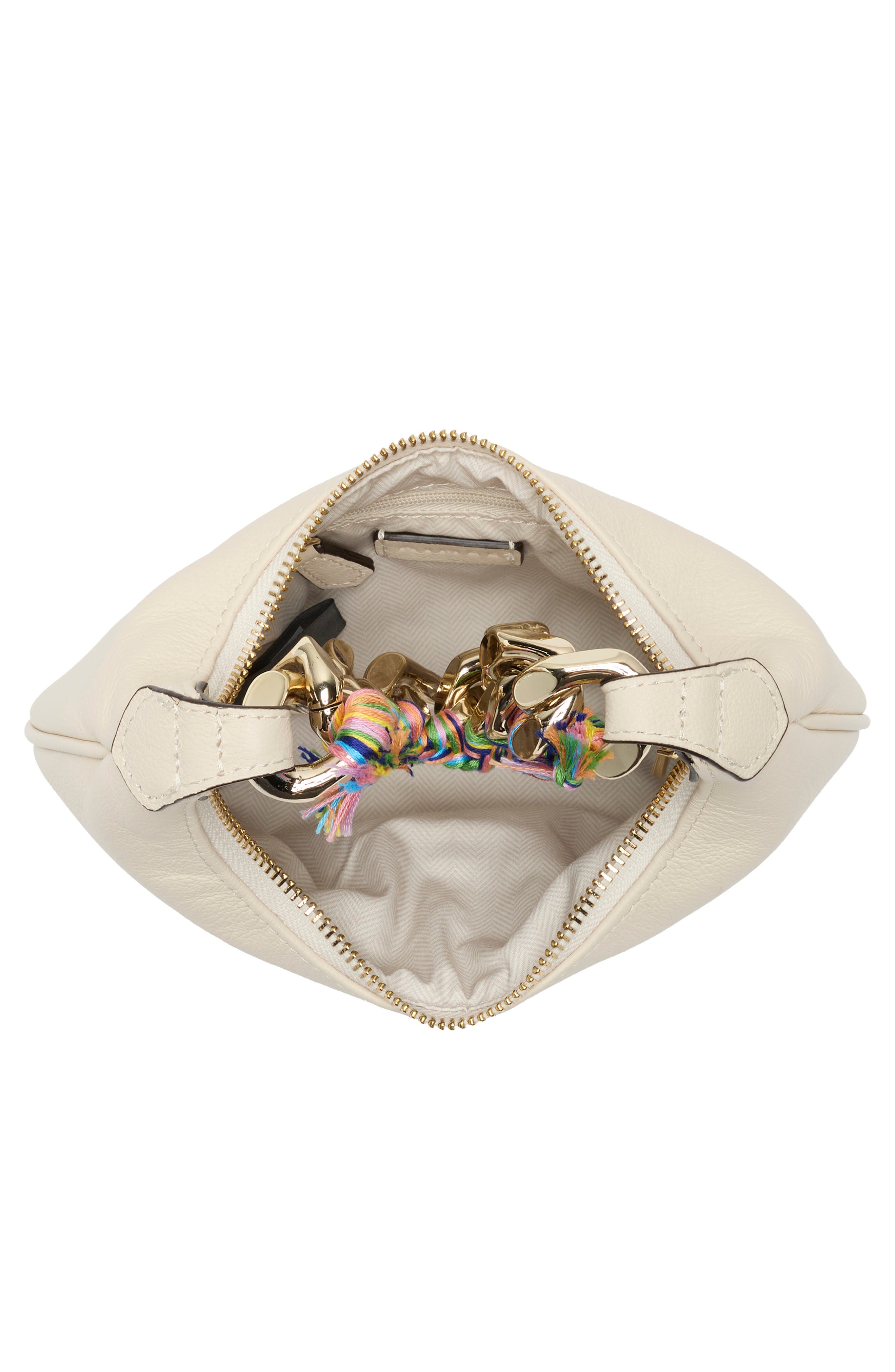 Escape Chain Leather Handbag, Alternate, color, CHALK