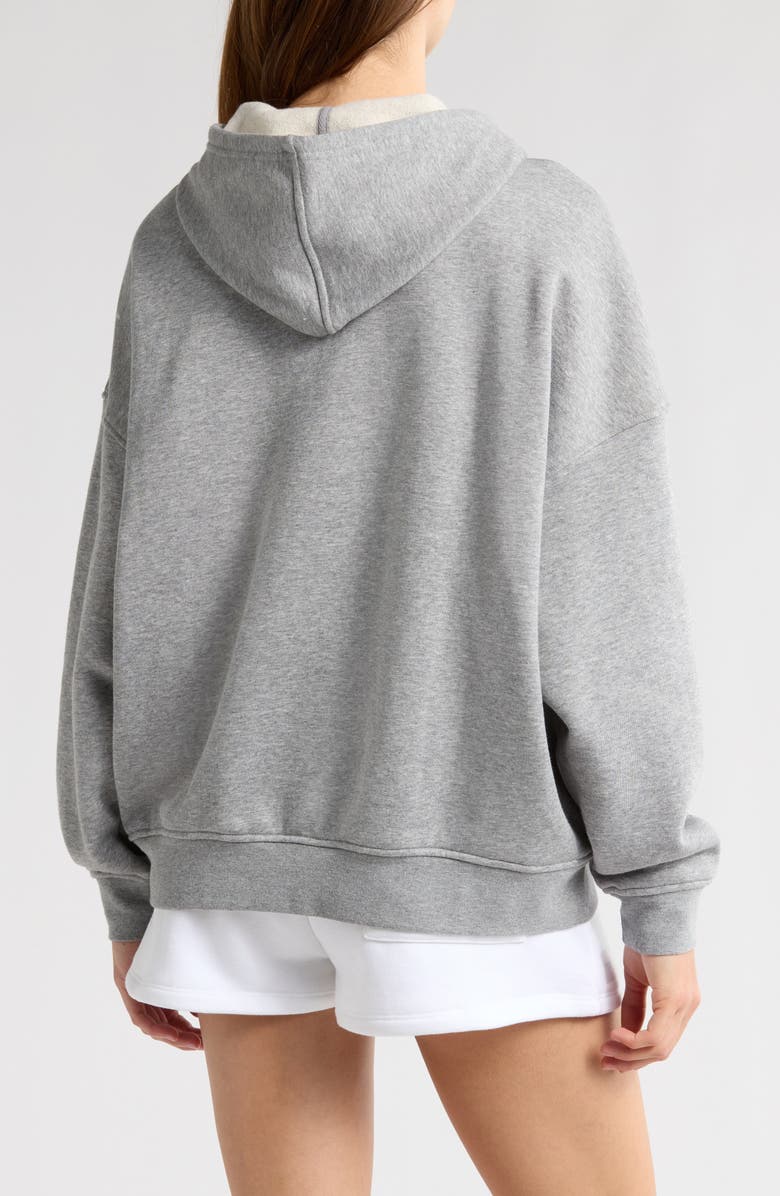 Florence by Mills Cozy Crush Oversize Zip Hoodie, Alternate, color, Heather Grey
