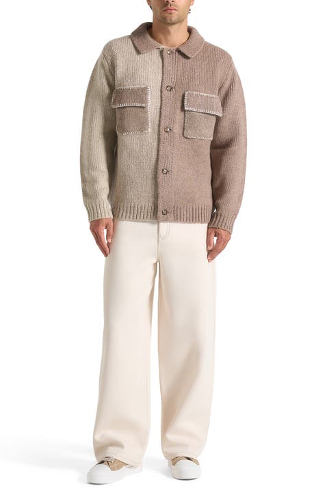 Jean Mohair-Blend Colour Block Cardigan