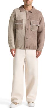 Manière De Voir Jean Mohair-Blend Colour Block Cardigan