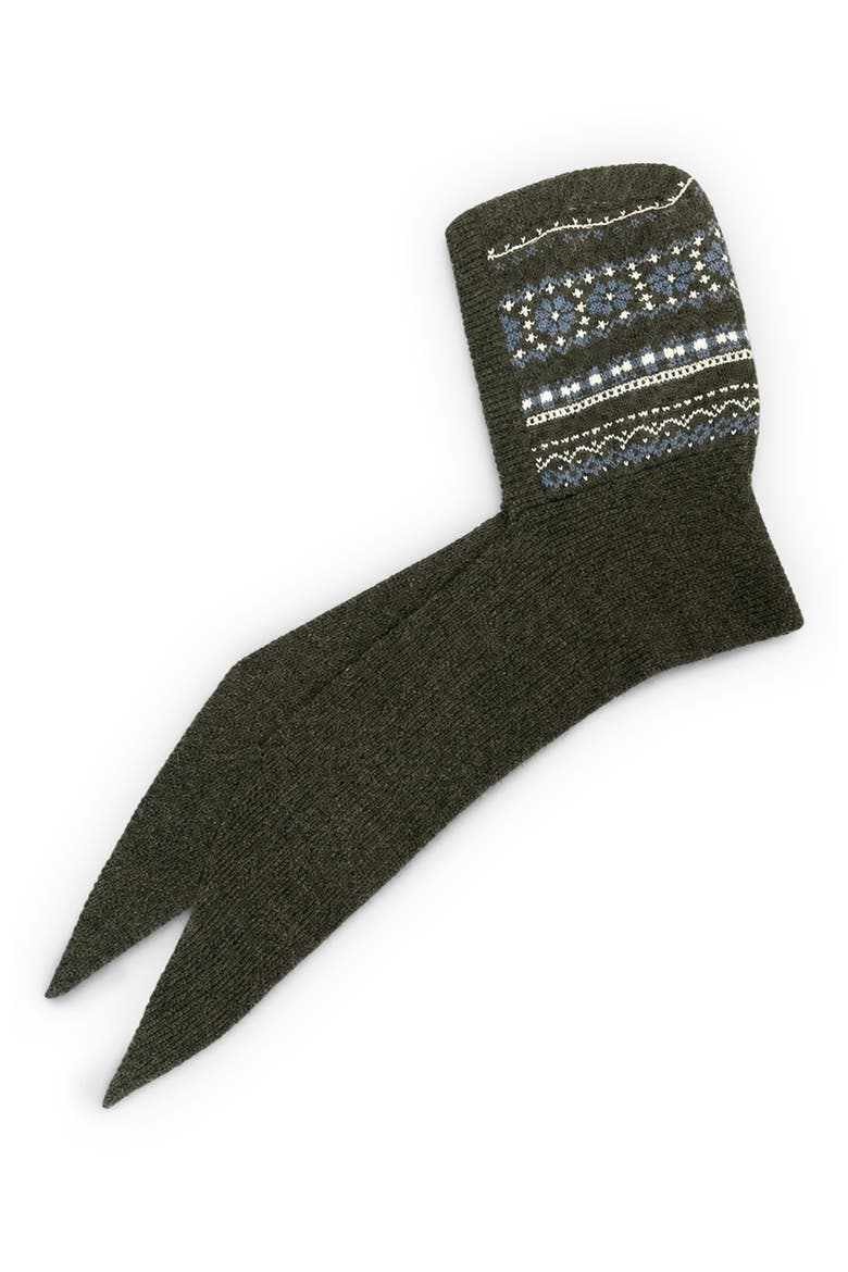 Fair Isle Hooded Scarf, Main, color, GREY