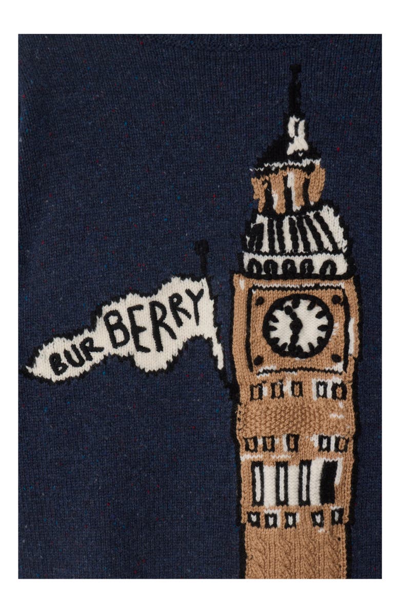 Burberry Big Ben Wool Sweater, Alternate, color, Storm Blue