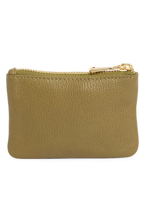 Aimee Zoe Earbud Leather Wallet In Green