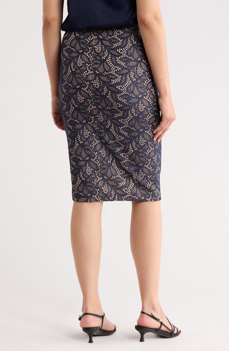 Renee C Jacquard Knit Pencil Skirt, Alternate, color, Navy