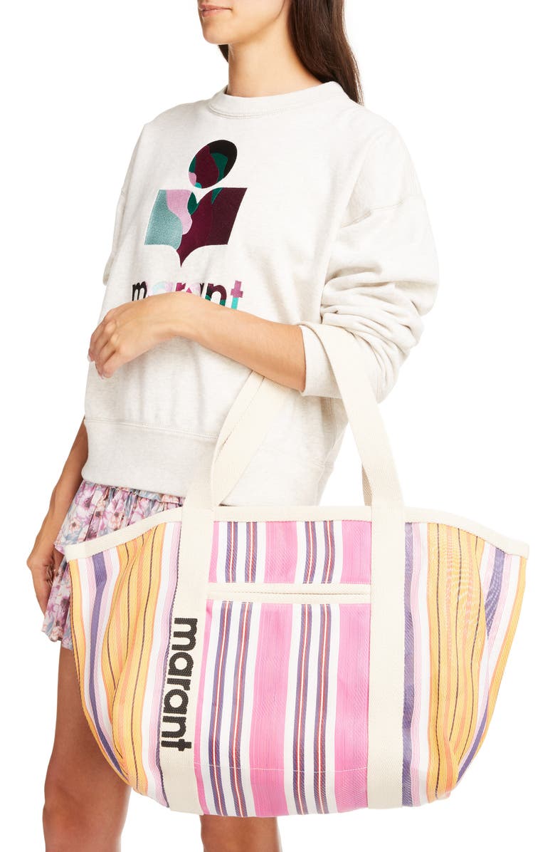 Isabel Marant Darwen Stripe Tote, Alternate, color,
