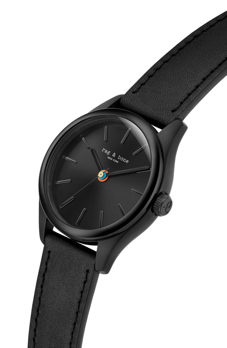 rag & bone Dean Leather Strap Watch, 38mm, Alternate, color,