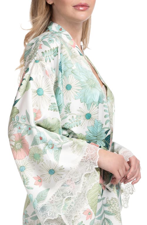 In Bloom By Jonquil Floral Stretch Matte Satin Wrap