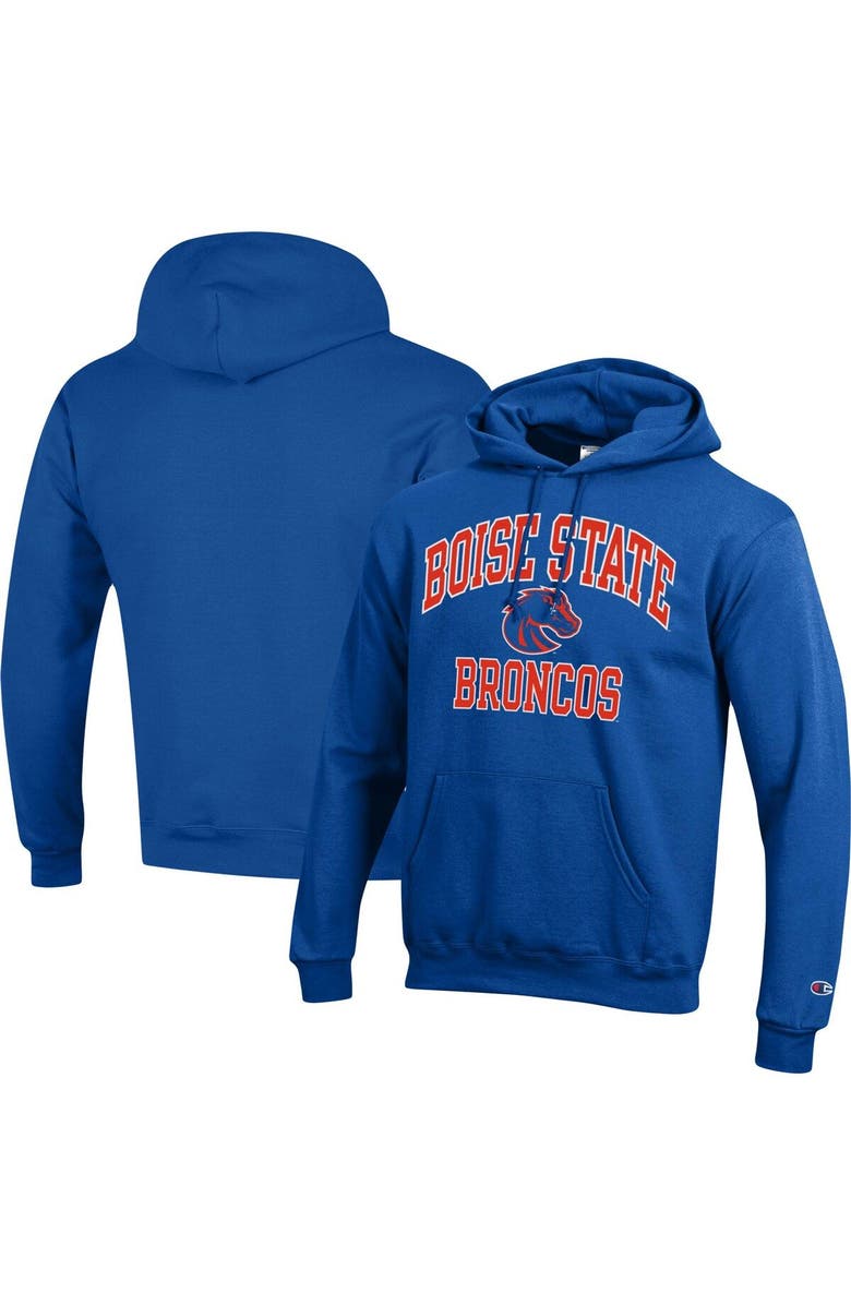 Champion Men's Champion Royal Boise State Broncos High Motor Pullover Hoodie, Main, color,
