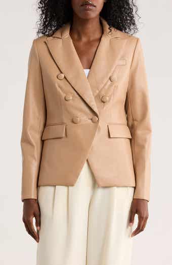 Love Token Nellie Faux Leather Blazer