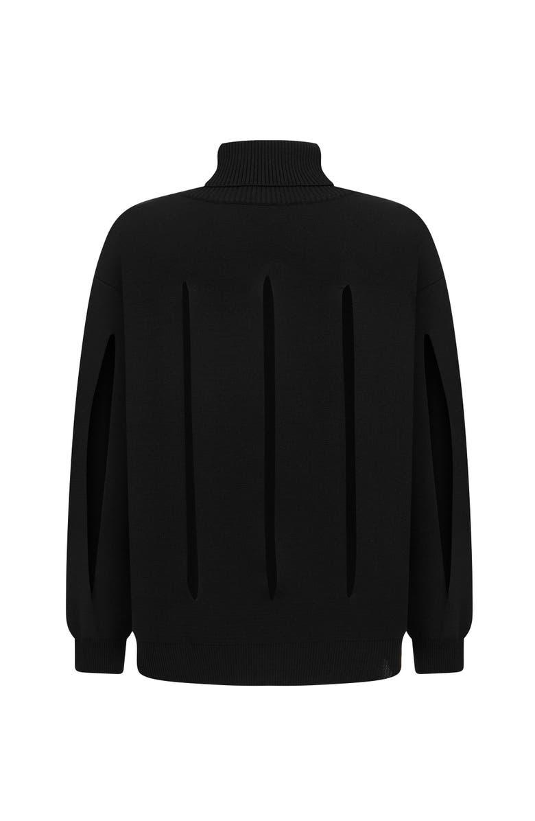 Nocturne Knitted Sweater with Cut-Out Detail, Alternate, color, 