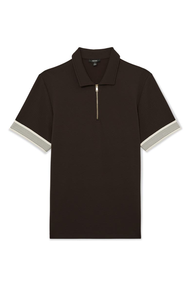Bruno Quarter Zip Polo, Alternate, color, CHOCOLATE BROWN