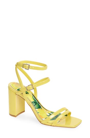 Vince Camuto Hania Ankle Strap Sandal In Yellow