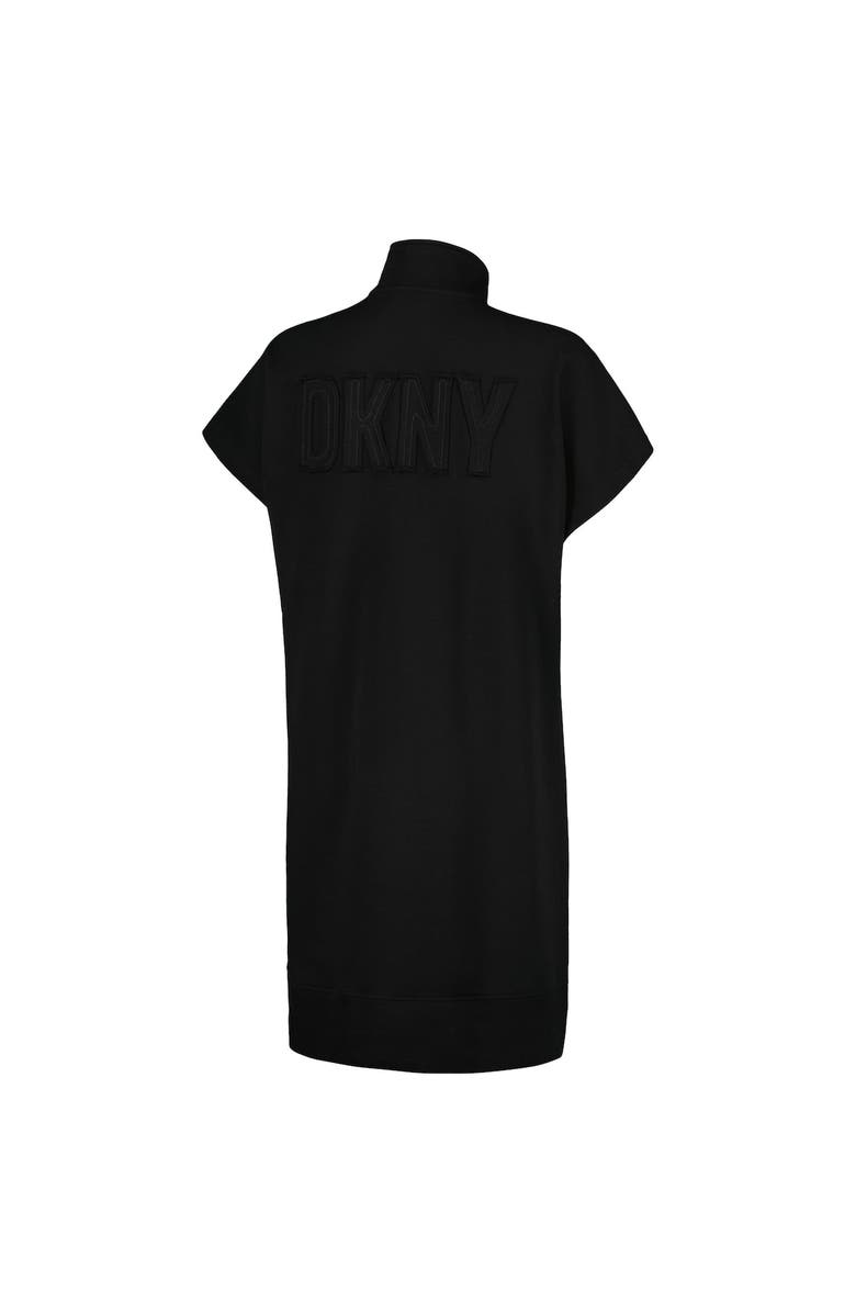 DKNY SPORT Women's DKNY Sport Black Cleveland Guardians Emily Quarter-Zip Sneaker Dress, Alternate, color, Black