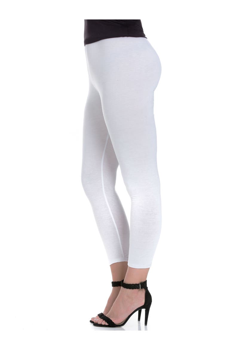 Stretch Ankle Length Leggings, Alternate, color, White
