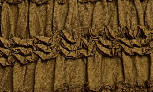 Free People Maxey Lace Trim Cotton Top In Green