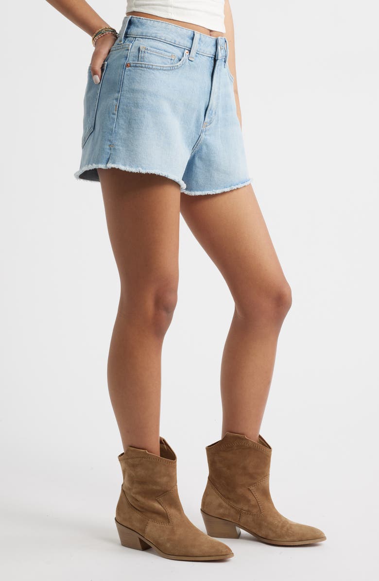 BP. Festival High Waist Cutoff Denim Shorts, Alternate, color, Archer Wash