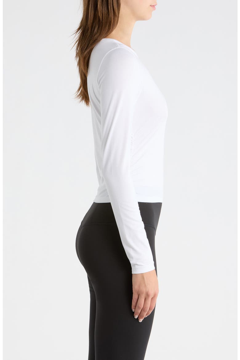 Celestia Long Sleeve Performance T-Shirt, Alternate, color, HEATHER VANILLA ICE