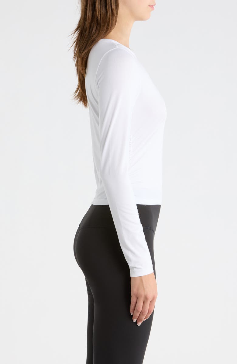 TravisMathew Celestia Long Sleeve Performance T-Shirt, Alternate, color, Heather Vanilla Ice
