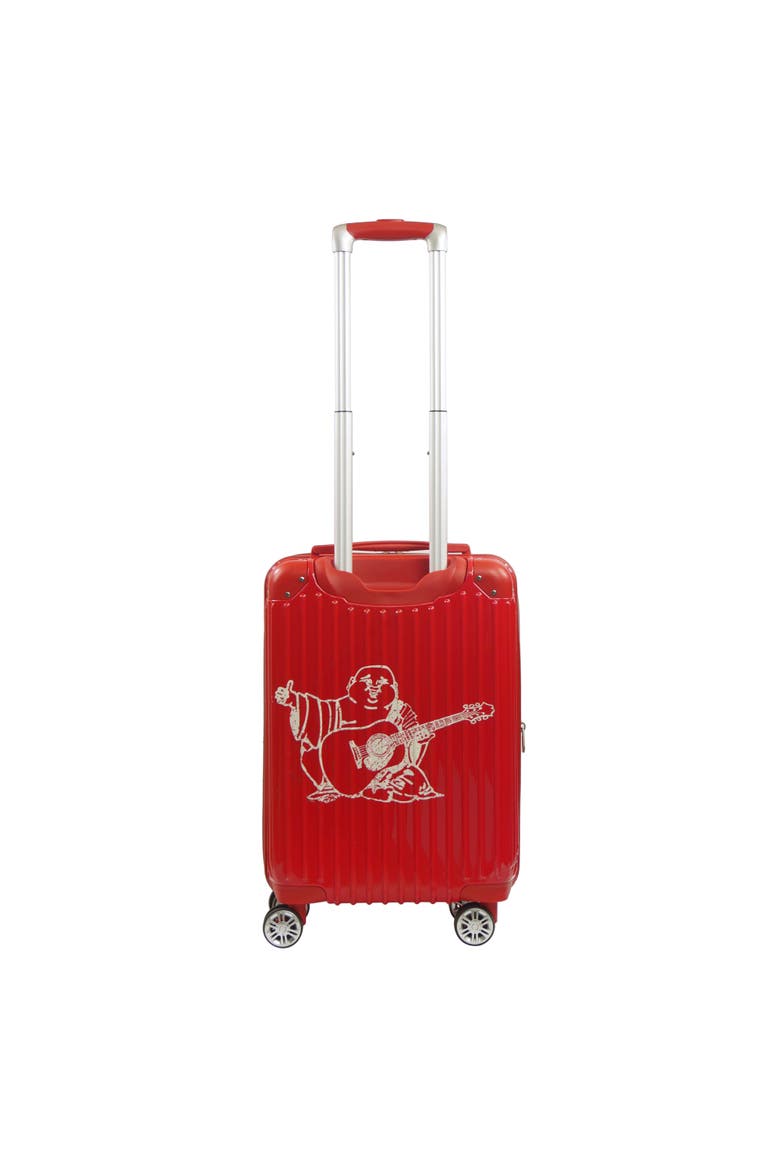 22.5" Hardcase carry-on with big logo., Alternate, color, RED