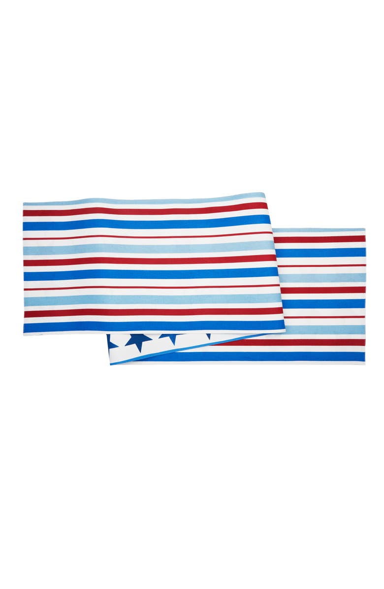 C&F Home Red White & Pow Table Runner 14" x 72", Alternate, color, Blue