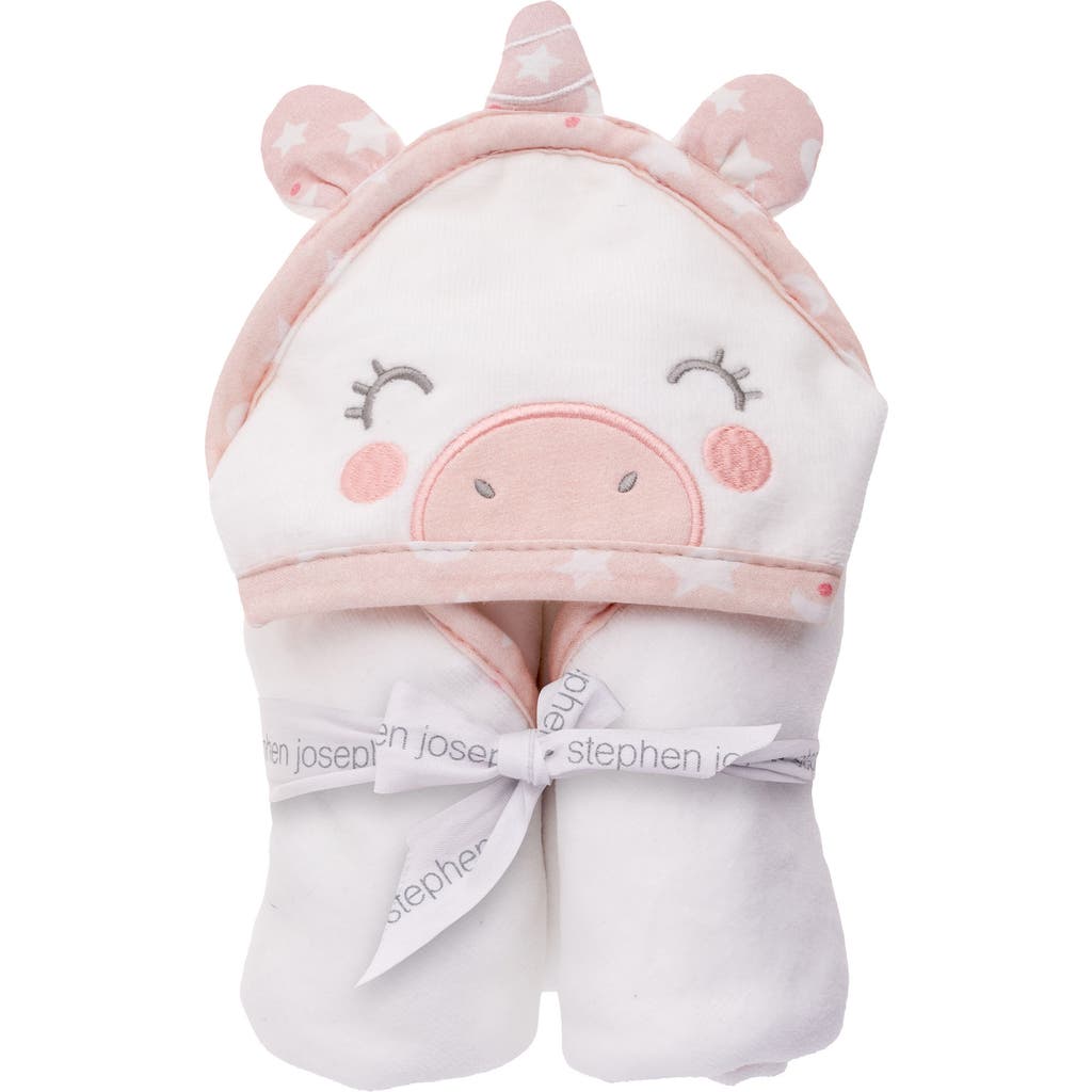 Stephen Joseph Kids' Hooded Bath Towel In Pink