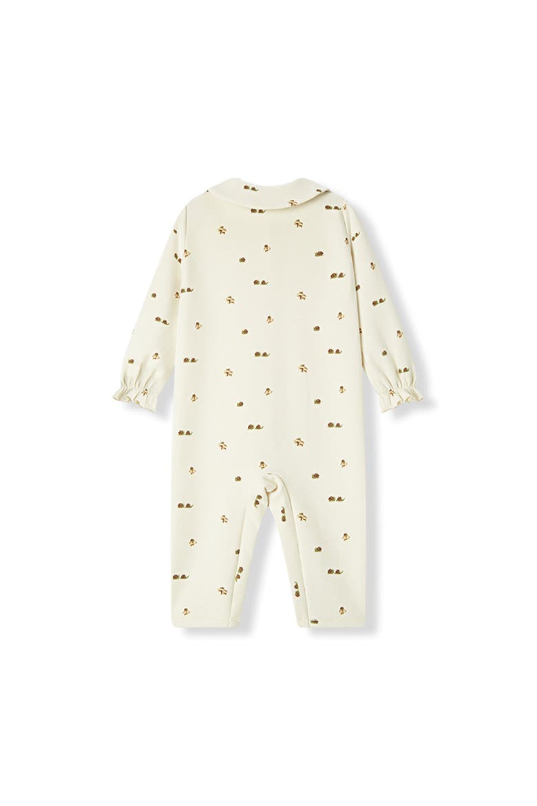 Stretch Fleece Collar Jumpsuit, Alternate, color, Lil' Mushroom