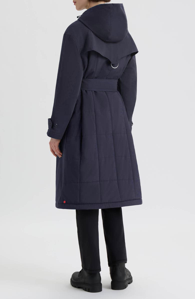 Hunter Violet Hooded Long Trench Coat, Alternate, color, Midnight