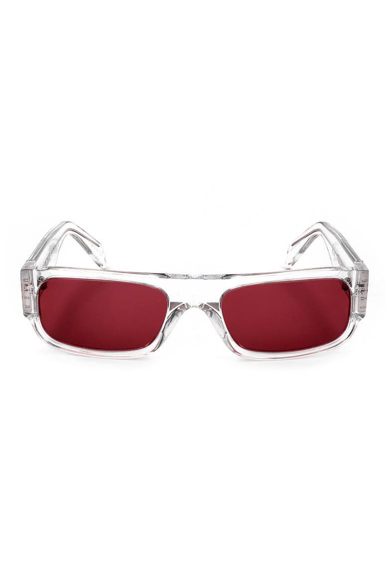 50mm Square Sunglasses, Main, color, CLEAR