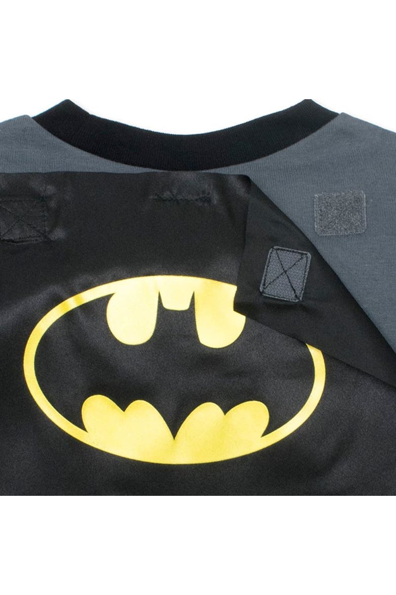 Justice League Batman T-Shirt with Cape, Alternate, color, Batman Grey