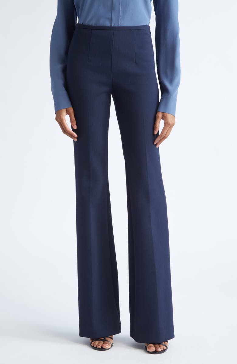 Michael Kors Collection Brooke Flare Pants, Main, color, Midnight