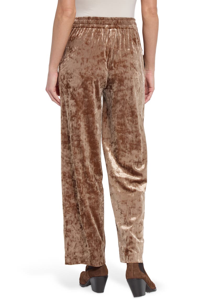 Crushed Velvet Wide Leg Pants, Alternate, color, LUX CAMEL