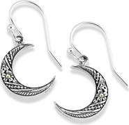 SAMUEL B. Sterling Silver & 18K Crescent Moon Earrings