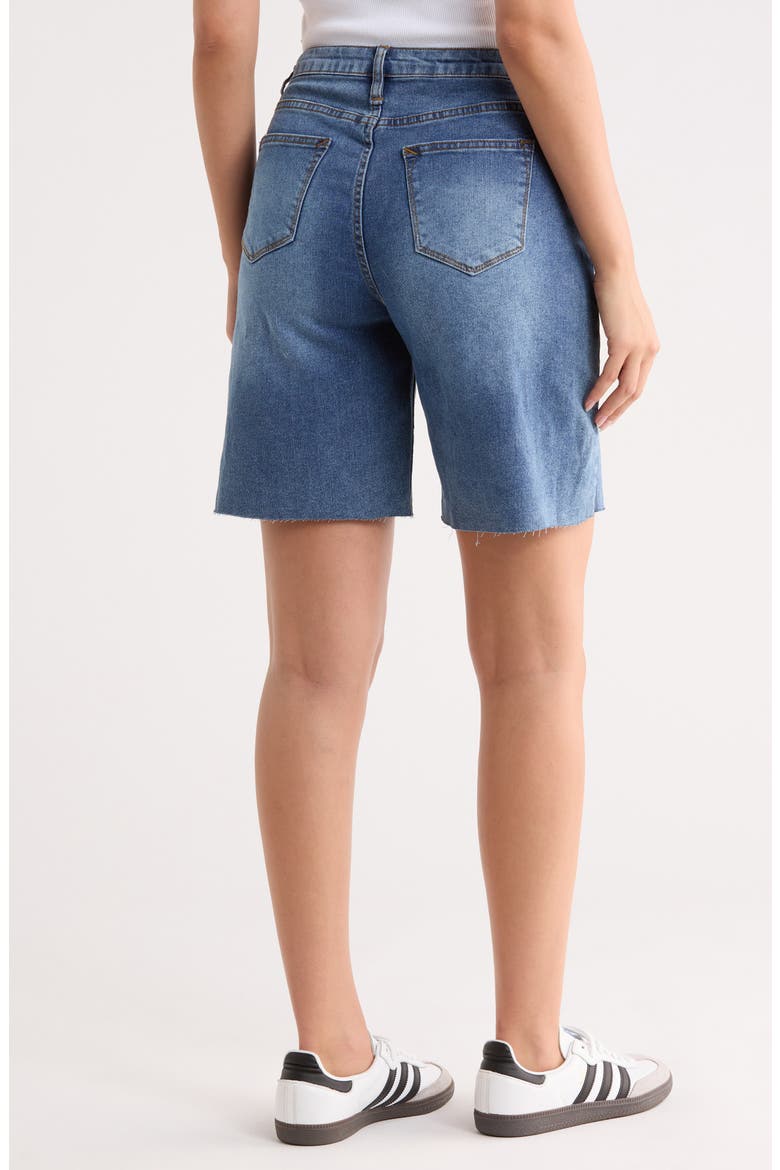 Cutoff Denim Bermuda Shorts, Alternate, color, MEDIUM WASH
