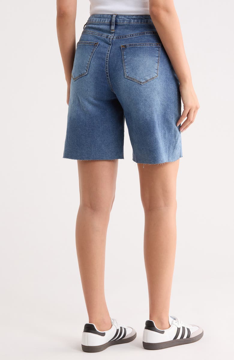 Vigoss Cutoff Denim Bermuda Shorts, Alternate, color, Medium Wash