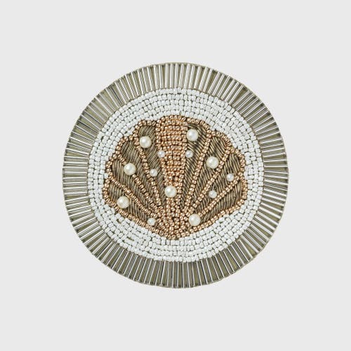 Joanna Buchanan Hand Beaded Coasters In Multi