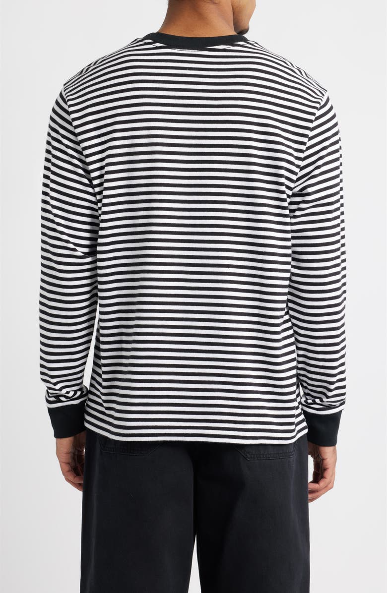 Obey Stripe Long Sleeve Cotton T-Shirt, Alternate, color, Black Multi