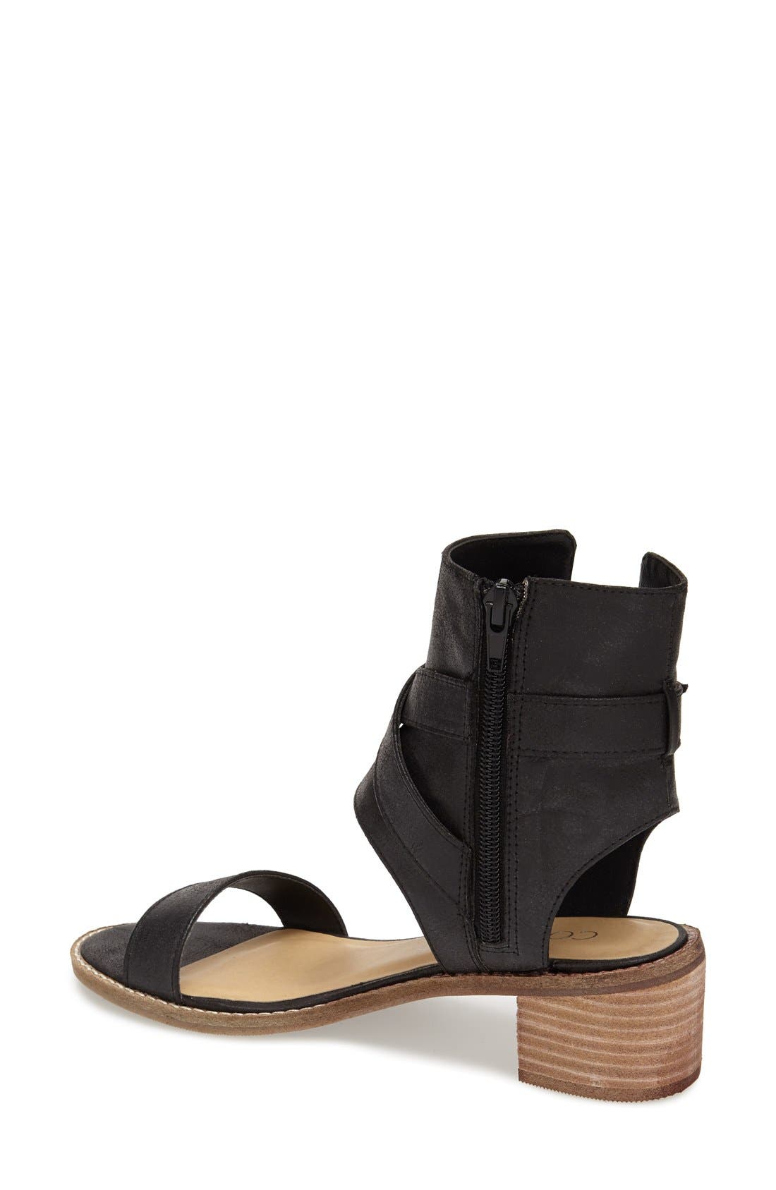 Coconuts by Matisse 'Tudor' Ankle Cuff Sandal, Alternate, color, BLACK
