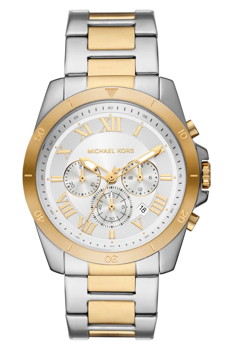 Two Tone Stainless Steel Bracelet Watch, 44mm, Main, color, 2-TONE