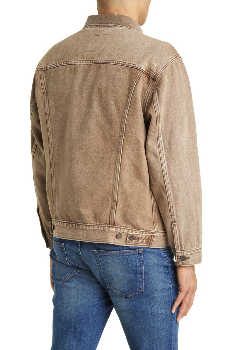 Relaxed Fit Denim Trucker Jacket, Alternate, color, THE WOODS