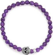 LAGOS Signature Caviar Skull Stone Stretch Bracelet