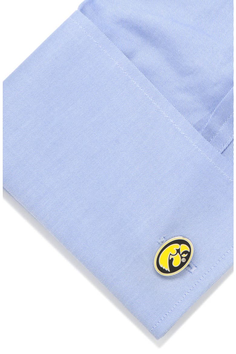 NCAA Collegiate University of Iowa Hawkeyes Cuff Links, Alternate, color, IOWA HAWKEYES